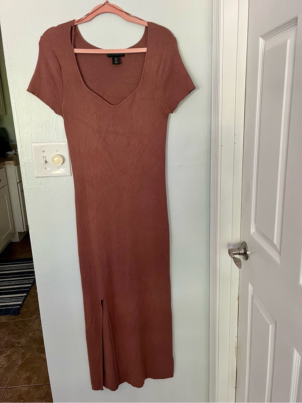 House of Harlow 1960 Ribbed Maxi Dress - Rust